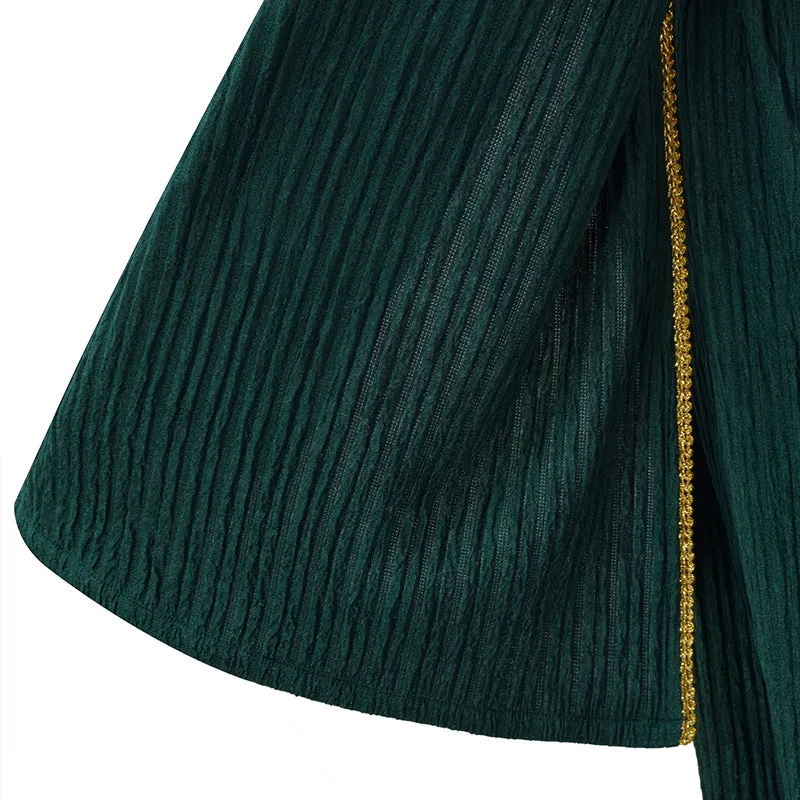 Galadriel Green Dress The Rings of Power Season 2 Cosplay Costume Halloween Suit