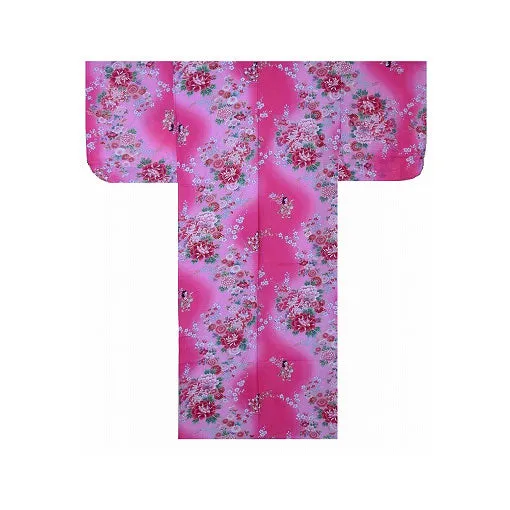 Girls' Yukata: Japanese Dolls