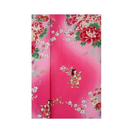 Girls' Yukata: Japanese Dolls