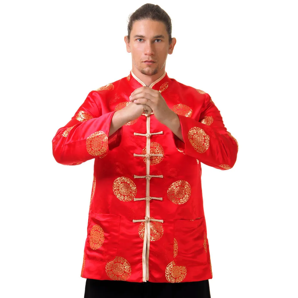 Golden Threads Brocade Chinese Tang Suit Jacket
