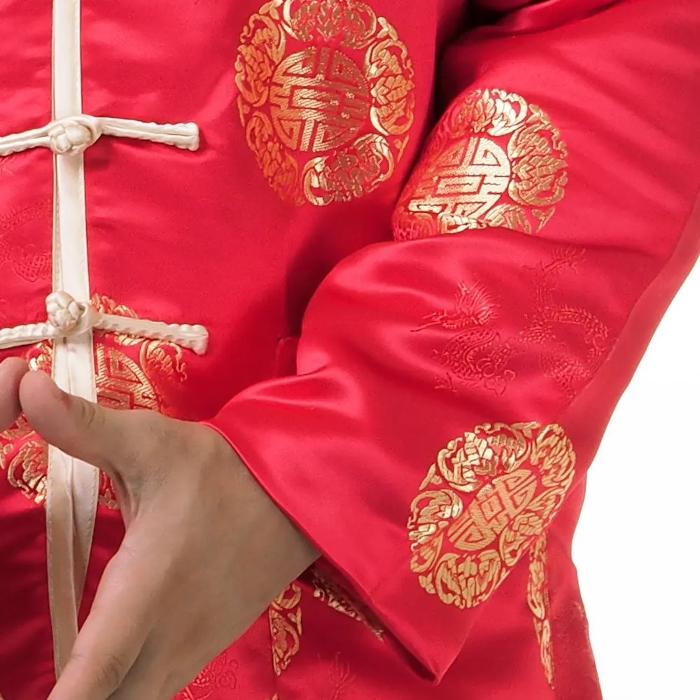 Golden Threads Brocade Chinese Tang Suit Jacket