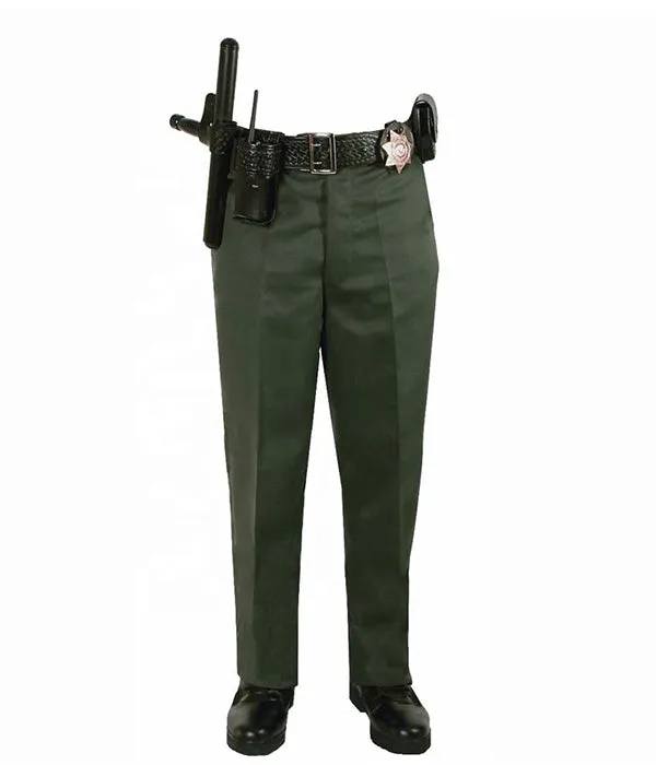 High Quality Men's 100% Polyester Elastic Weave Uniform Slacks
