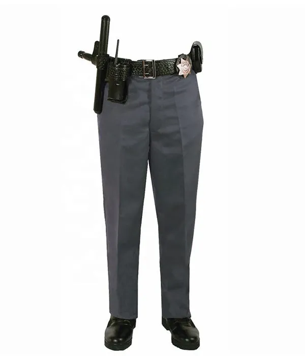 High Quality Men's 100% Polyester Elastic Weave Uniform Slacks