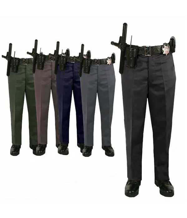 High Quality Men's 100% Polyester Elastic Weave Uniform Slacks