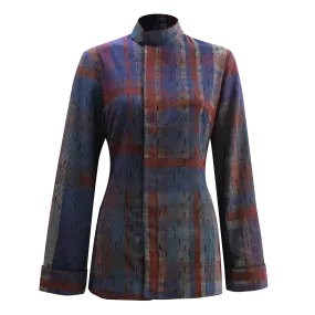 【HK SPIRIT】100% Silk Mini Tang Jacket (slanted front Opening)