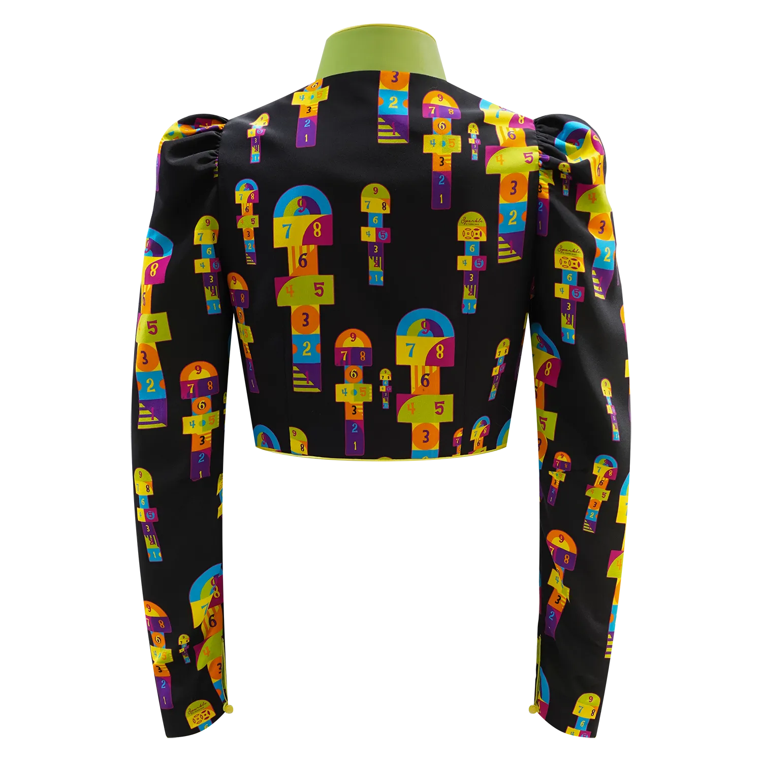 【HOPSCOTCH】100% Silk Cheongsam Cropped Top (Long Sleeve) (我們的快樂年代) (跳飛機)