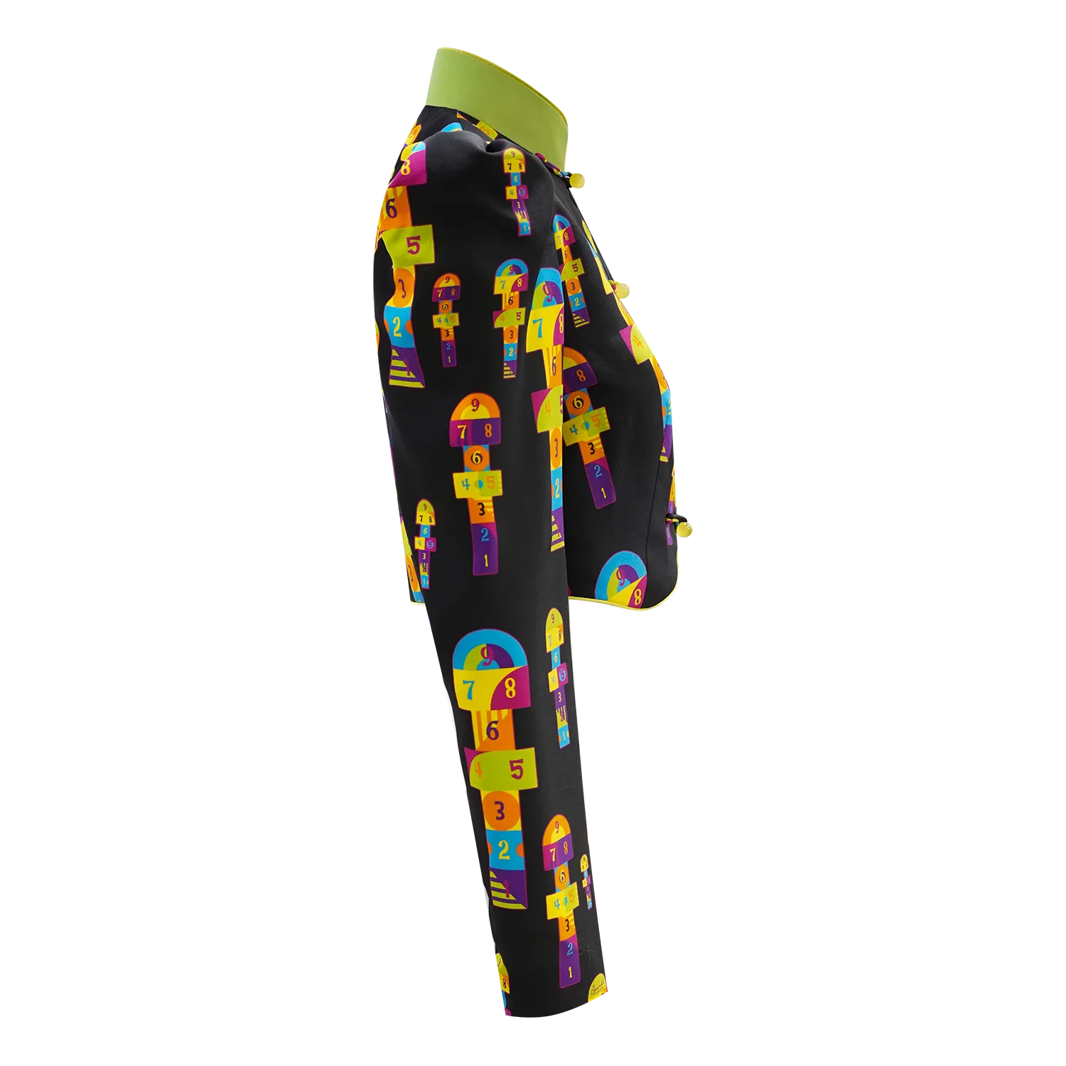【HOPSCOTCH】100% Silk Cheongsam Cropped Top (Long Sleeve) (我們的快樂年代) (跳飛機)