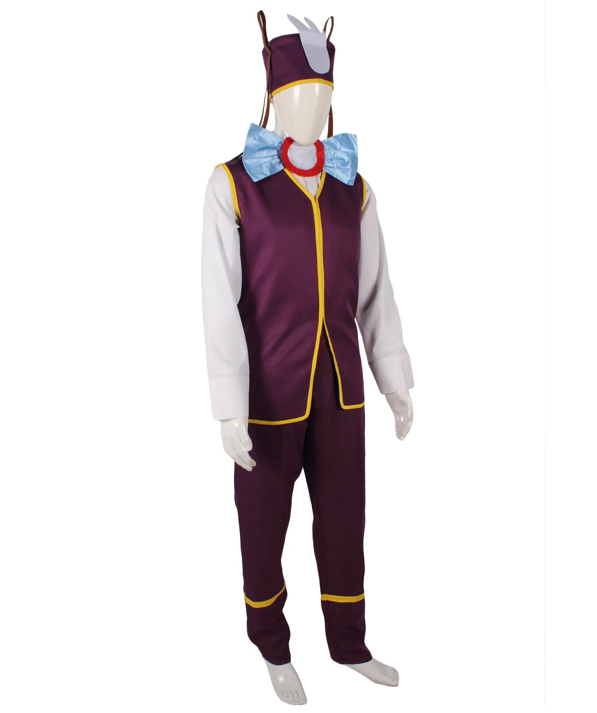 HPO Adult Men's Video Game Series Nerd Character Purple Costume I Suitable for Halloween I Flame-retardant Synthetic Fabric