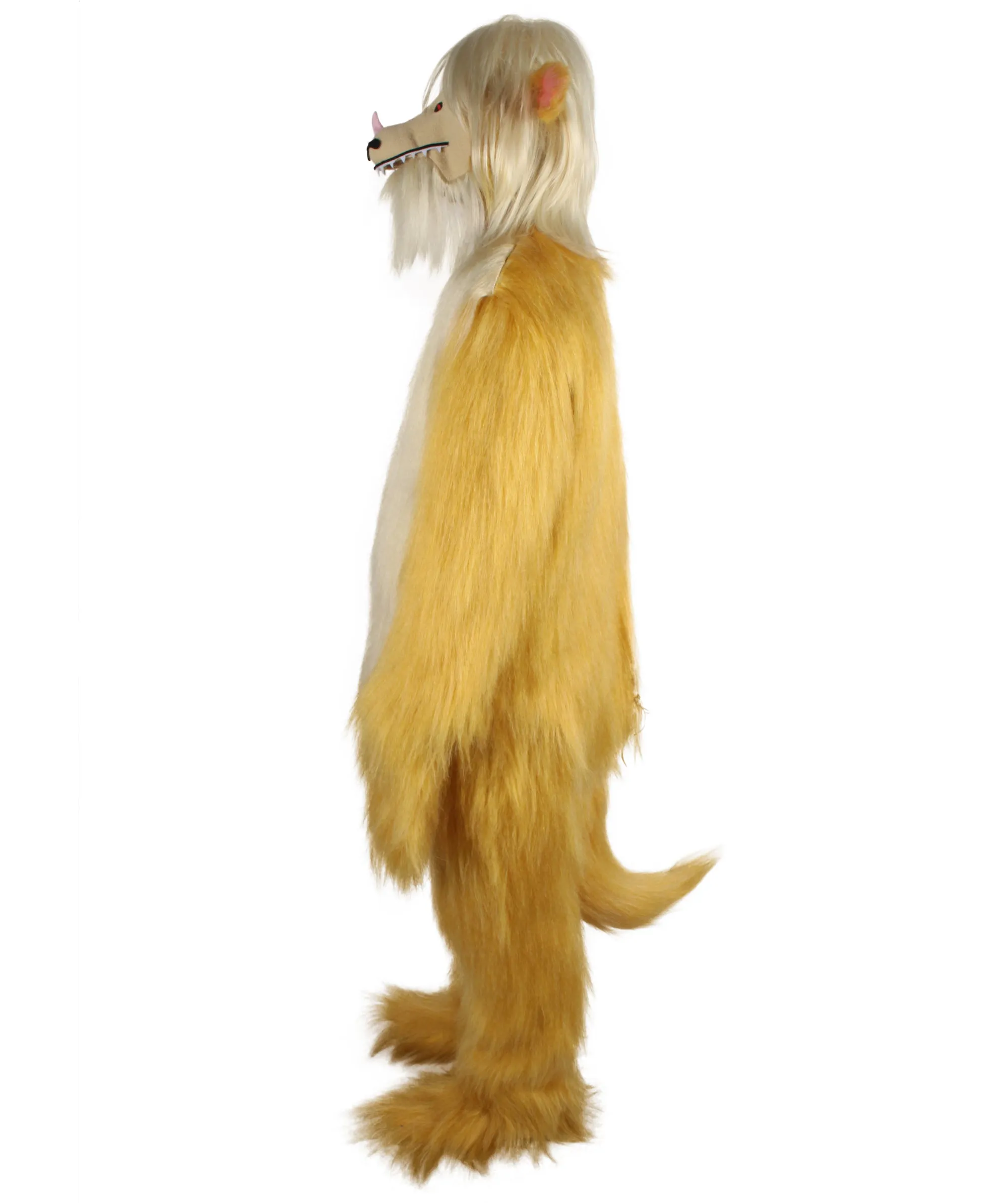 HPO Adult Unisex Unicorn Demon Blonde Doggy Costume| Perfect for Halloween| Flame-retardant Synthetic Fabric