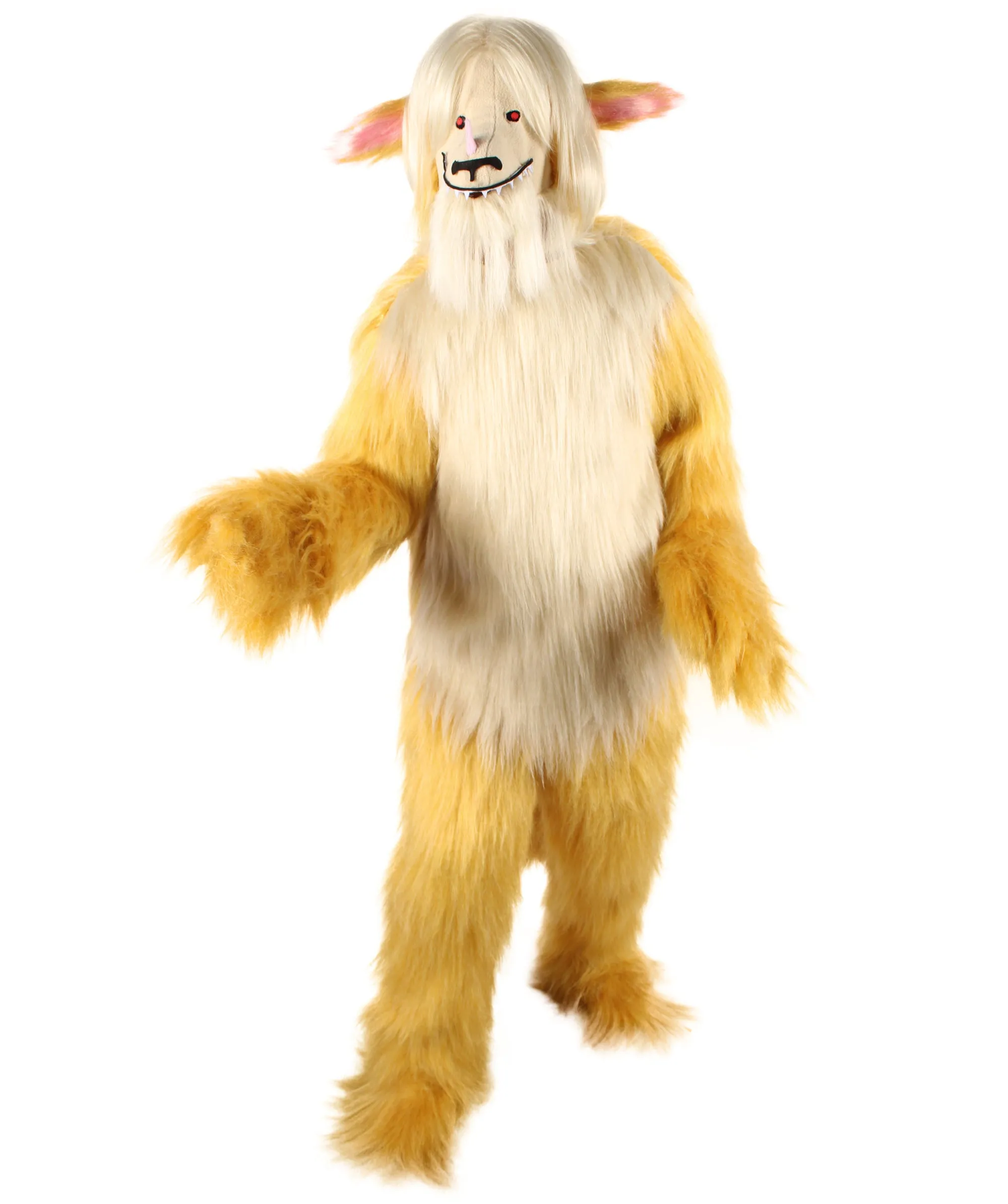 HPO Adult Unisex Unicorn Demon Blonde Doggy Costume| Perfect for Halloween| Flame-retardant Synthetic Fabric