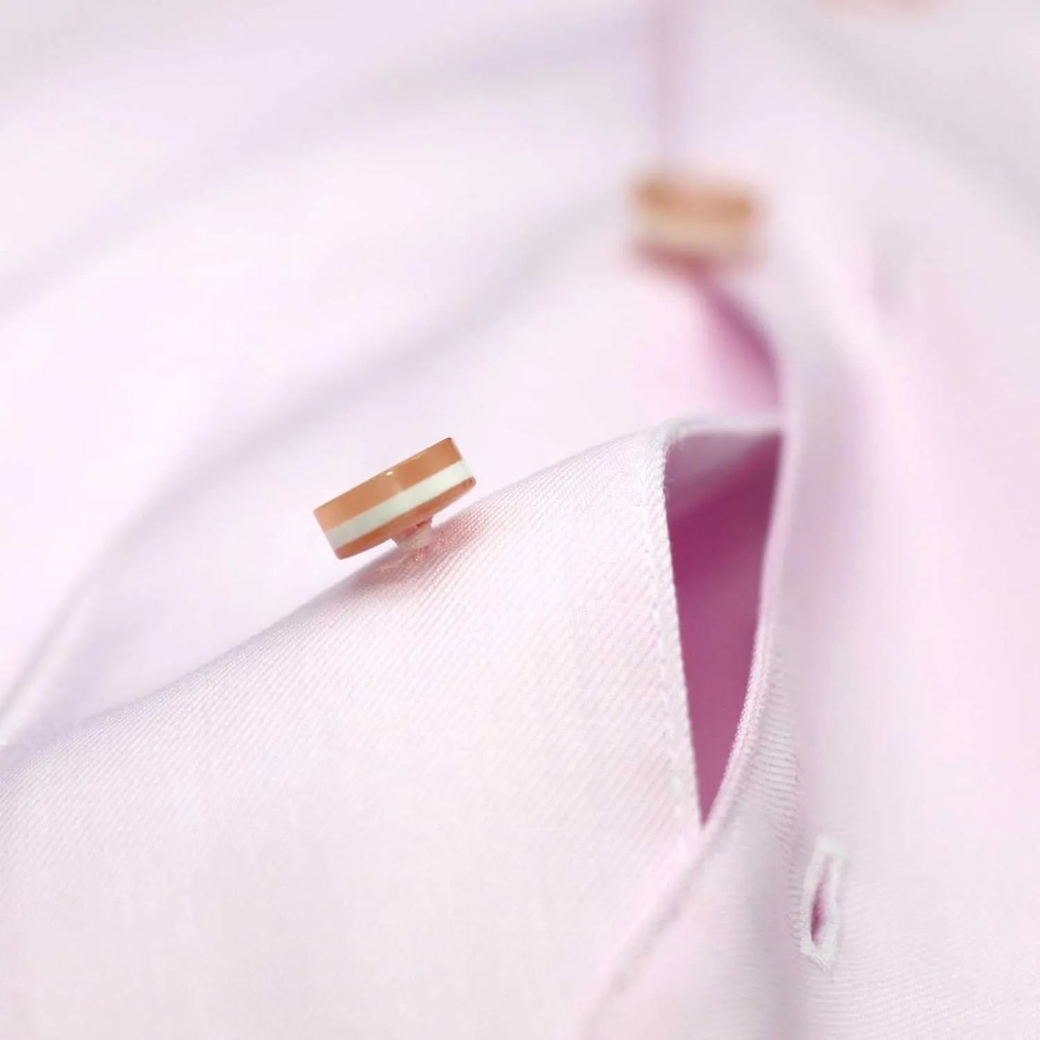 John Clothier High Open Collar Pink Non Iron Men's Long Sleeves Shirt