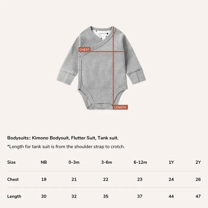KIMONO BODYSUIT L/S | COCO STRIPES