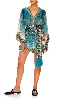 KIMONO SLEEVE PLAYSUIT WITH /OBI BELT HER HEIRLOOM