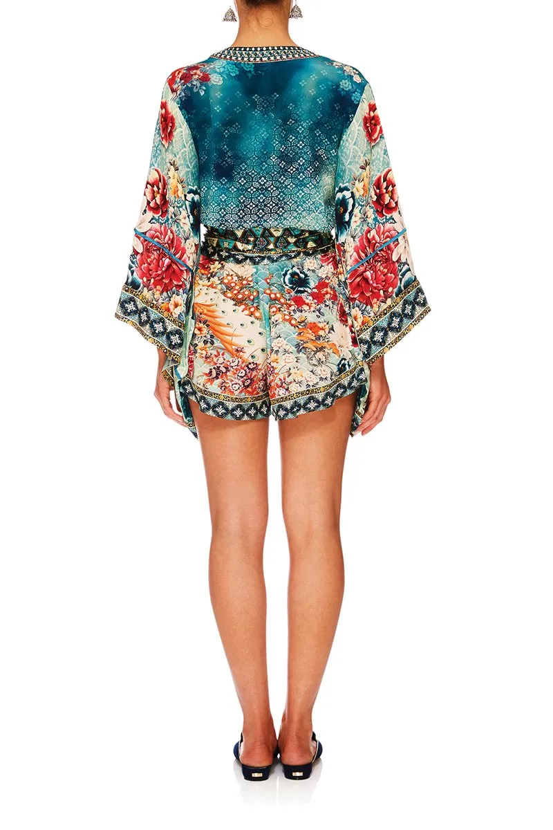 KIMONO SLEEVE PLAYSUIT WITH /OBI BELT HER HEIRLOOM