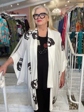 KIMONO - TRIBAL PRINT WHITE