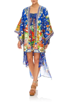 KIMONO WITH LONG UNDER LAYER PLAYING KOI