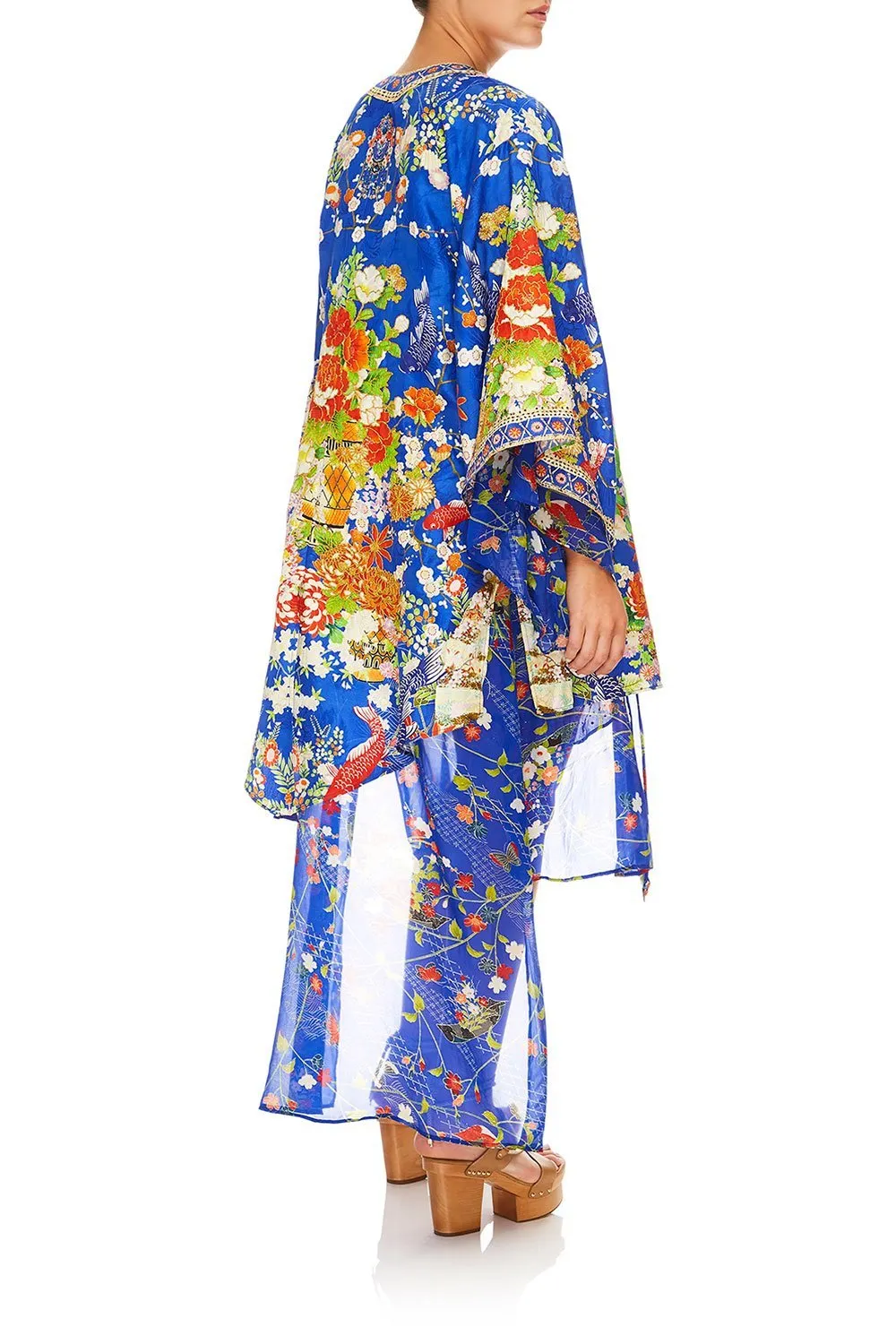 KIMONO WITH LONG UNDER LAYER PLAYING KOI