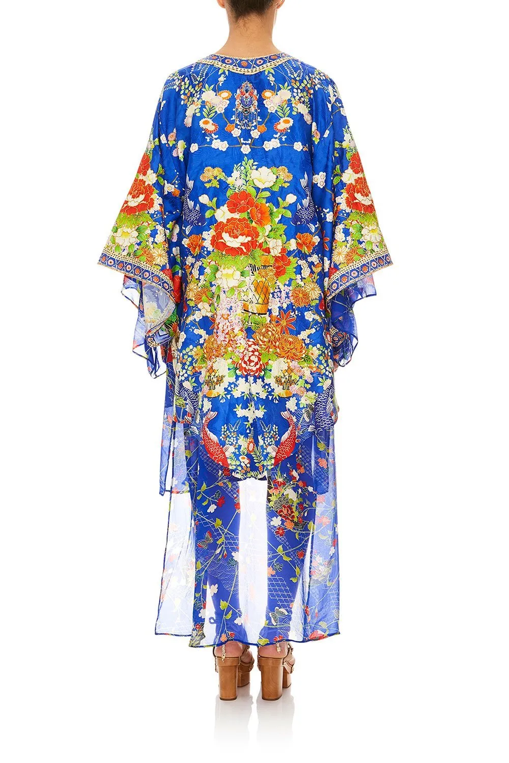 KIMONO WITH LONG UNDER LAYER PLAYING KOI