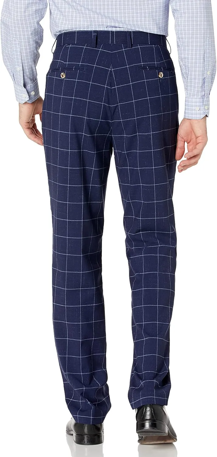 Kitoner Men's Stretch Slim Fit Check 2pc Suit