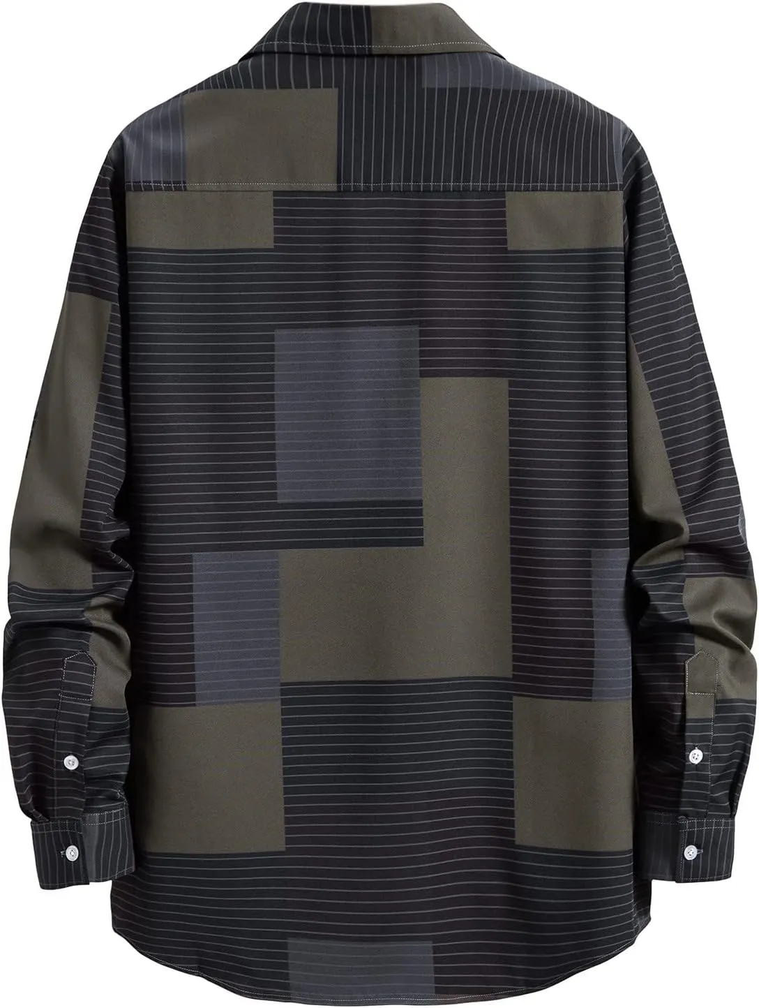 LCMTWX Men's Fleece Flannel Jackets Hooded Collar Long Sleeve Shirt Blouse Long Sleeve Button Up Fleece Plaid Shirts Coat