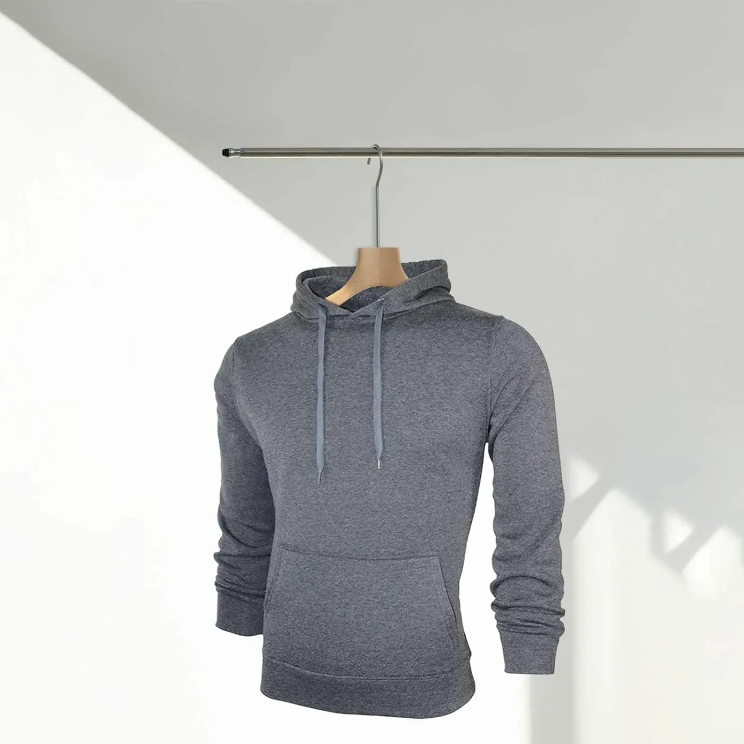 LCMTWX Men's Hooded Fleece Sweatshirt Loose Solid Hooded Sweater Top Midweight Fleece Sweatshirt Pullover & Full Zip
