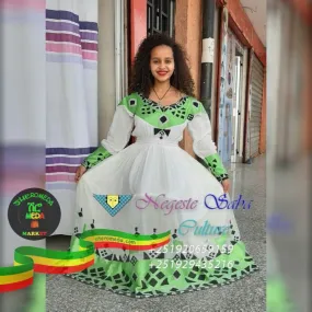 Lemon tibeb dress by Negeste Saba