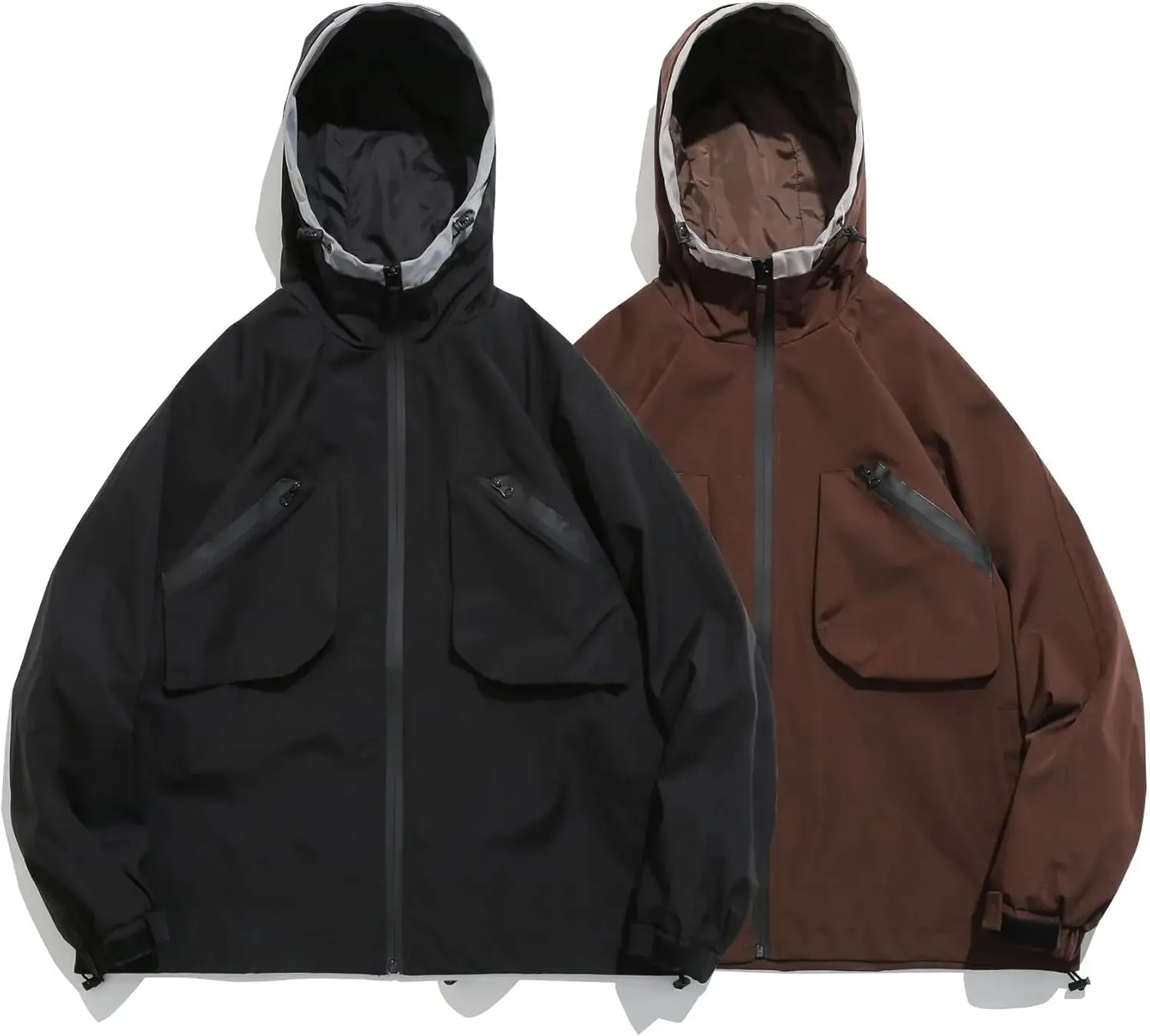 LIXINGHEITANG Europe Sprint Mountaineering Coat Large Pocket Workwear Hooded Jacket Men Women Trekking Riding