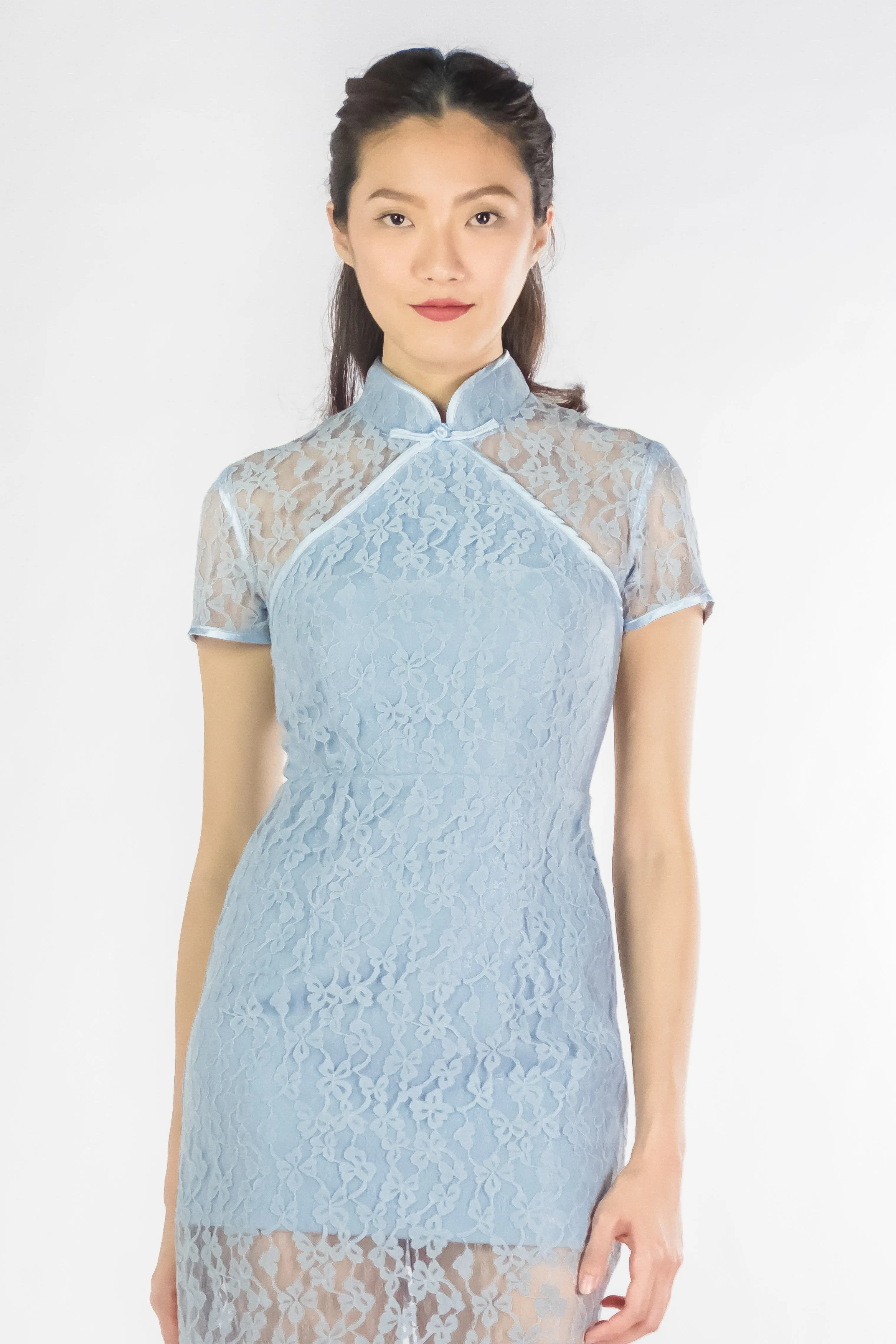 LNR'19 Long Lace Qipao - Blue