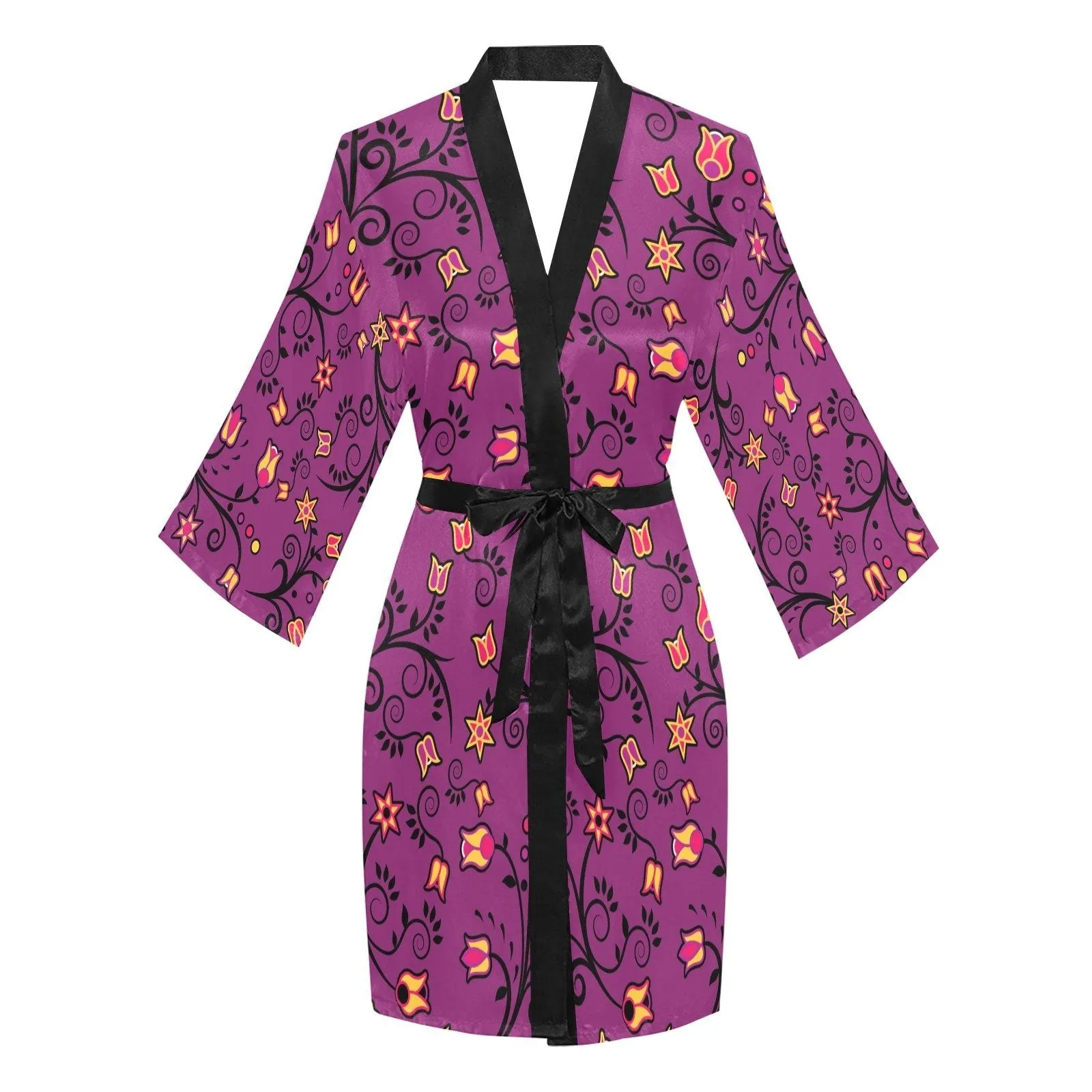 Lollipop Star Long Sleeve Satin Robe