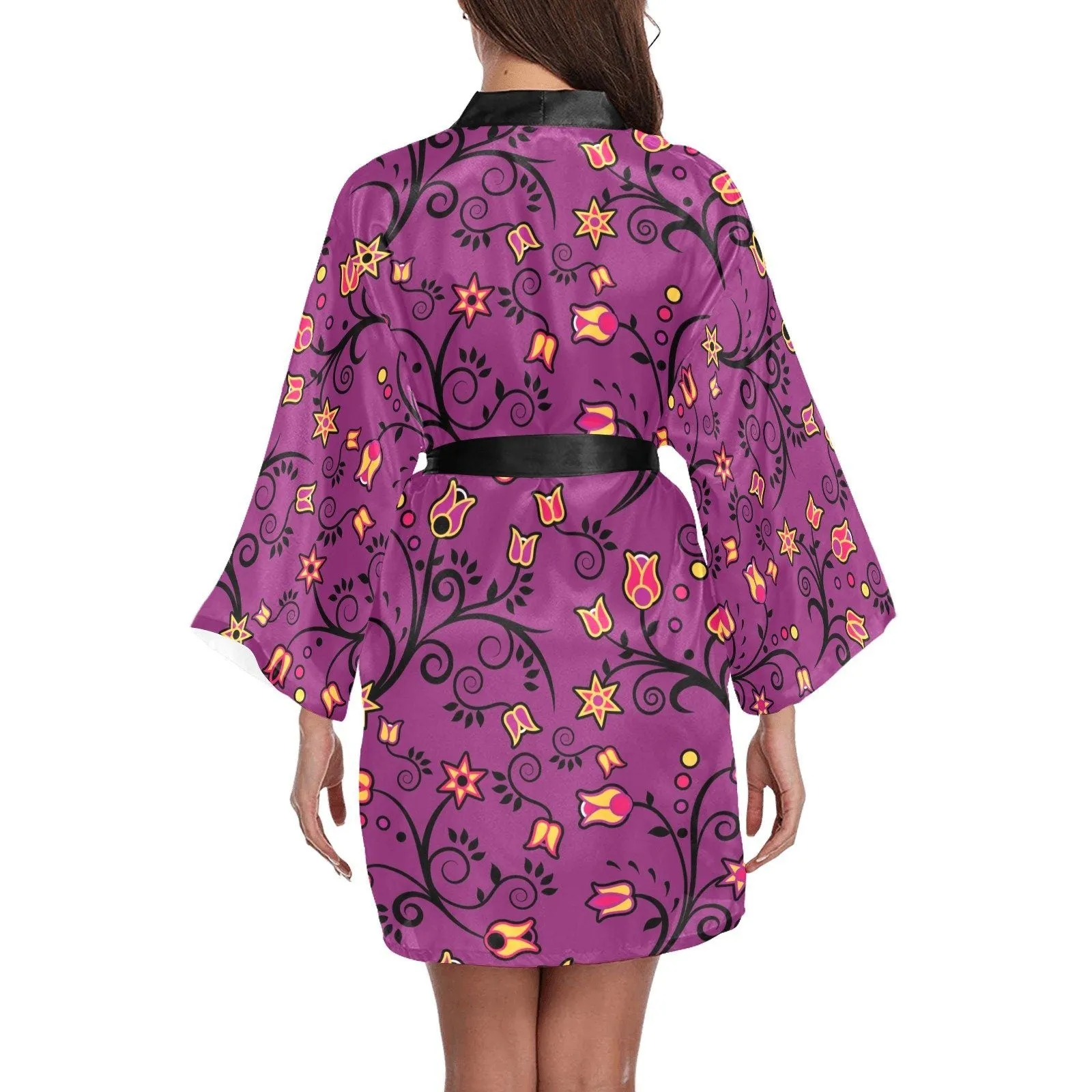 Lollipop Star Long Sleeve Satin Robe