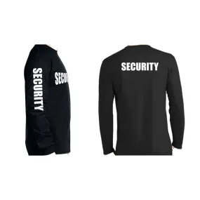 Long Sleeve Security T-Shirt Black