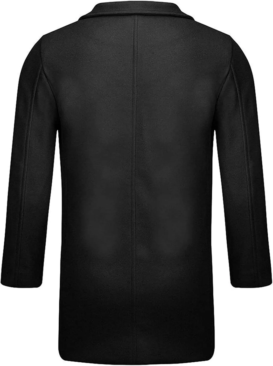 Maiyifu-GJ Men's Winter Slim Fit Trench Coat Casual Lightweight Business Overcoat Notch Lapel Single Breasted Long Jacket