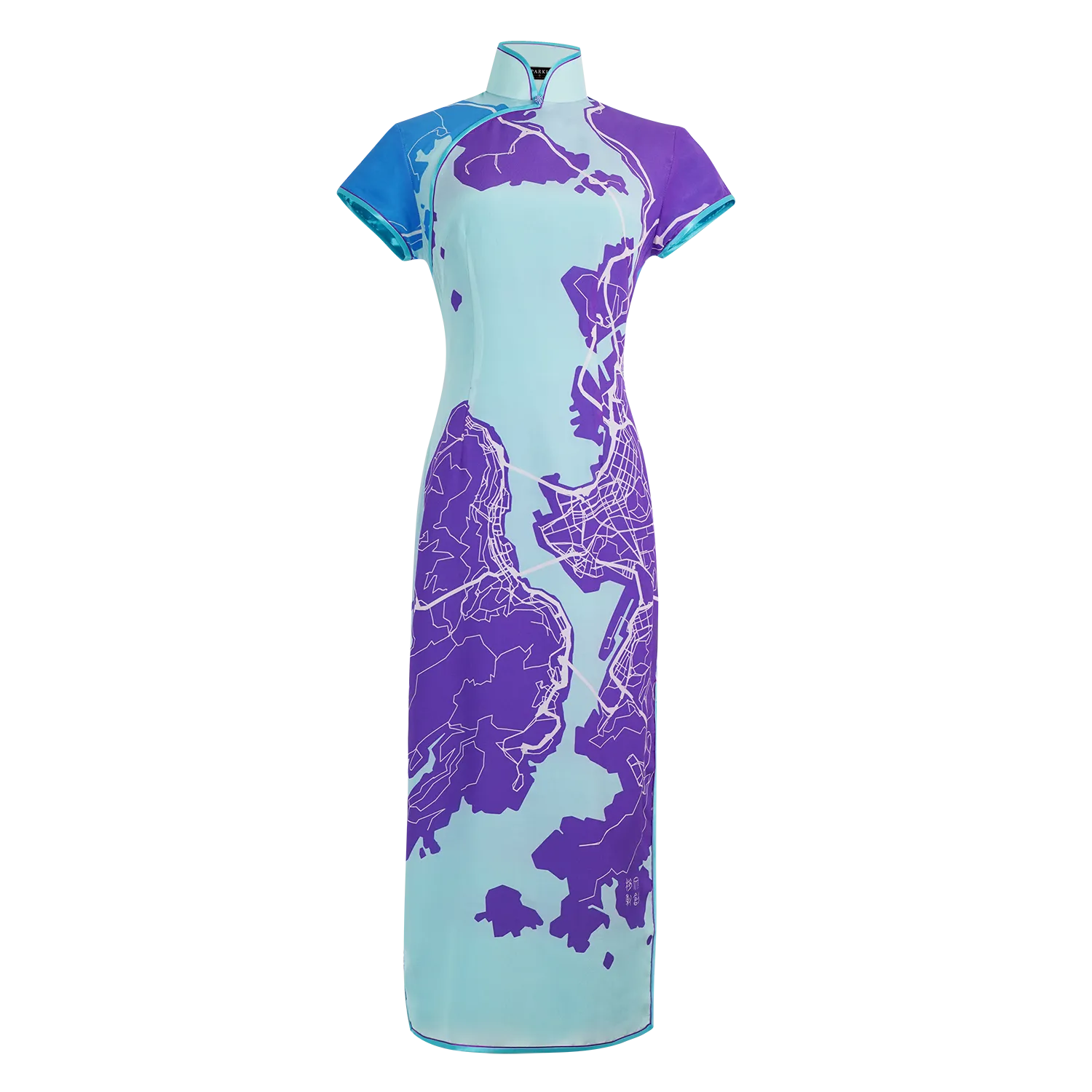 【MAP OF HK】100% Silk Cheongsam (Cap Sleeve)