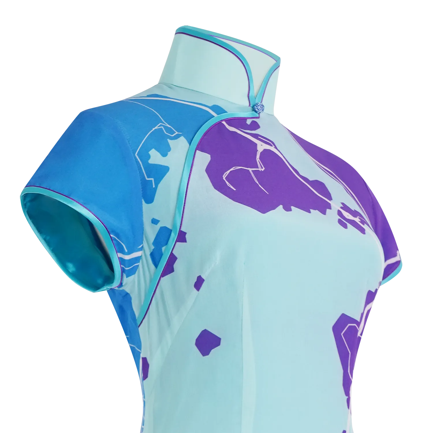 【MAP OF HK】100% Silk Cheongsam (Cap Sleeve)