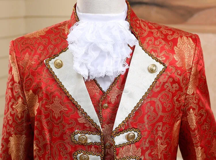 Men's Autumn/Winter Court Marshal Style Five-Piece Suit | Men's Masquerade Costume