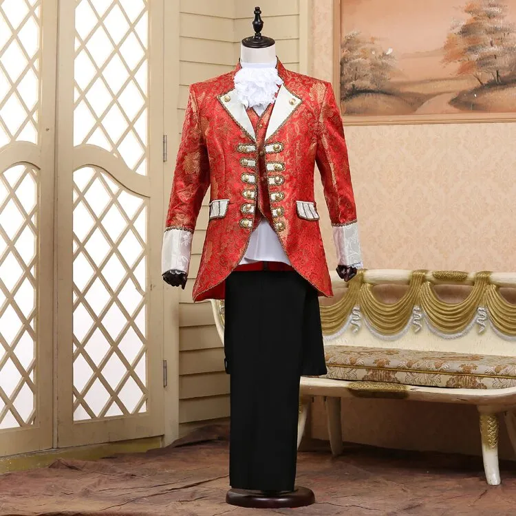 Men's Autumn/Winter Court Marshal Style Five-Piece Suit | Men's Masquerade Costume