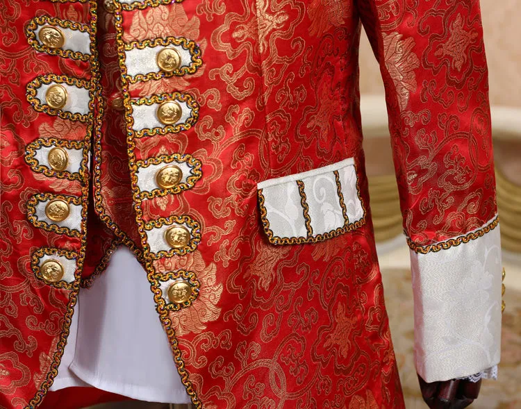 Men's Autumn/Winter Court Marshal Style Five-Piece Suit | Men's Masquerade Costume