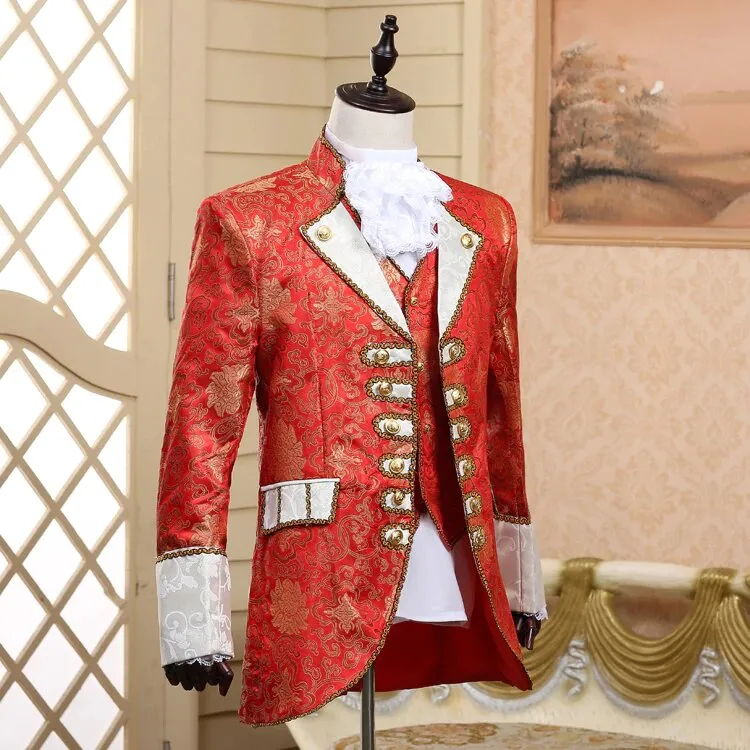 Men's Autumn/Winter Court Marshal Style Five-Piece Suit | Men's Masquerade Costume
