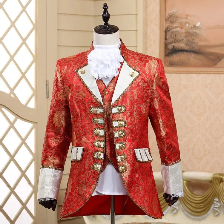 Men's Autumn/Winter Court Marshal Style Five-Piece Suit | Men's Masquerade Costume
