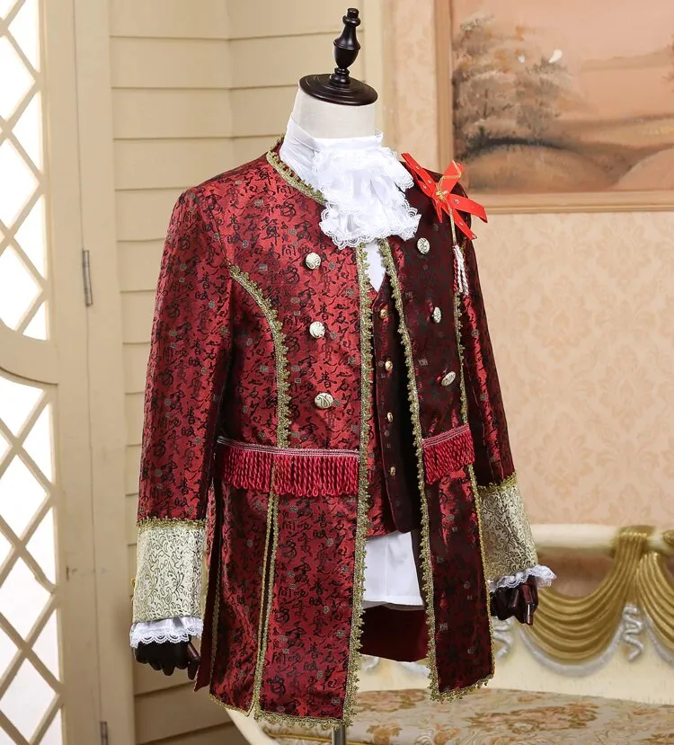 Men's Autumn/Winter Court Marshal Style Five-Piece Suit | Men's Masquerade Costume