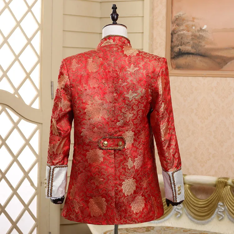Men's Autumn/Winter Court Marshal Style Five-Piece Suit | Men's Masquerade Costume