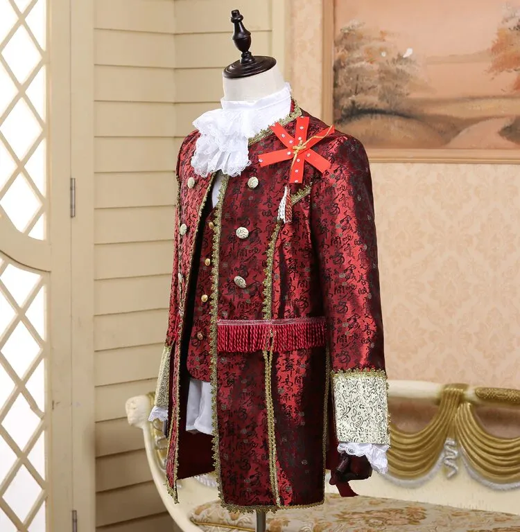 Men's Autumn/Winter Court Marshal Style Five-Piece Suit | Men's Masquerade Costume