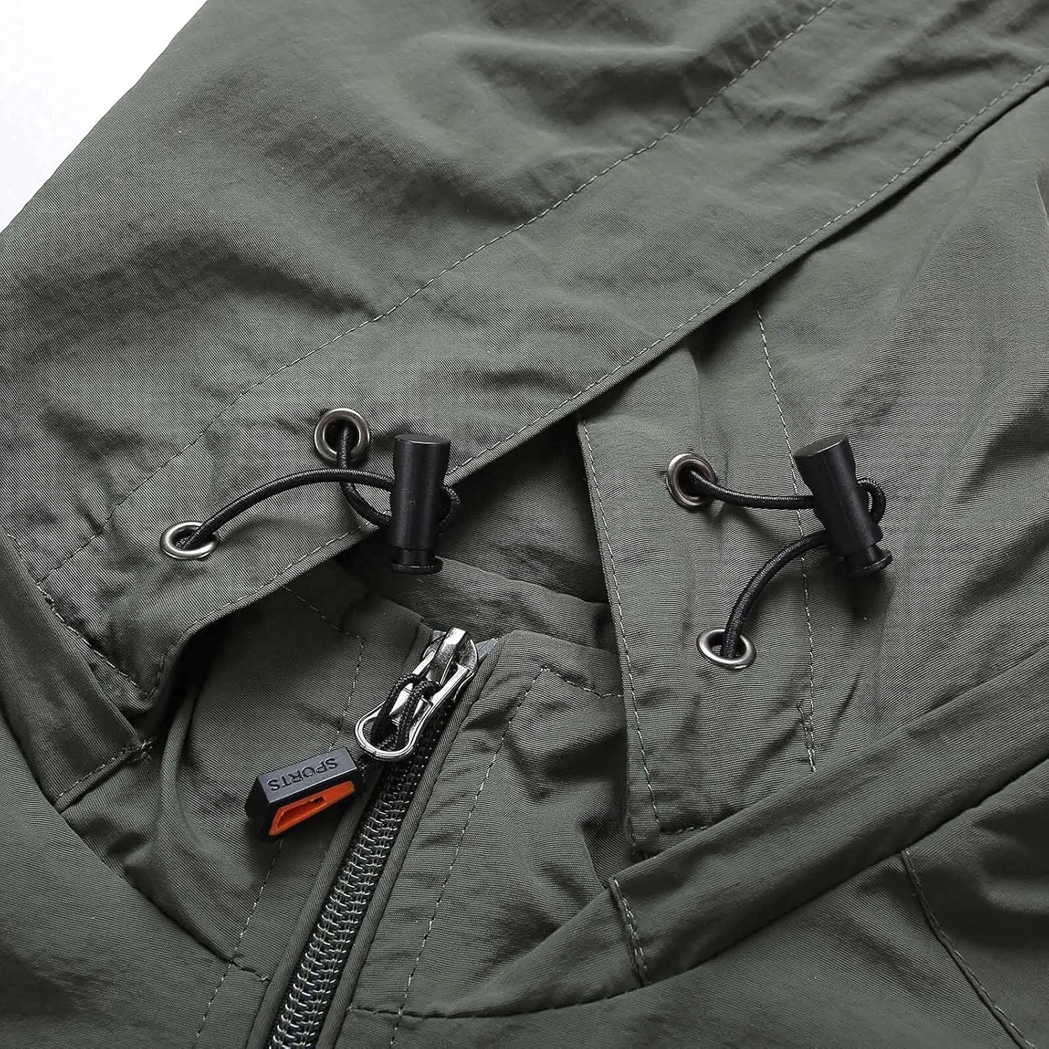Mens Lightweight Waterproof Hooded Rain Jacket Outdoor Raincoat Shell Jacket Hiking Travel Mountain Sport Jacket Raincoat