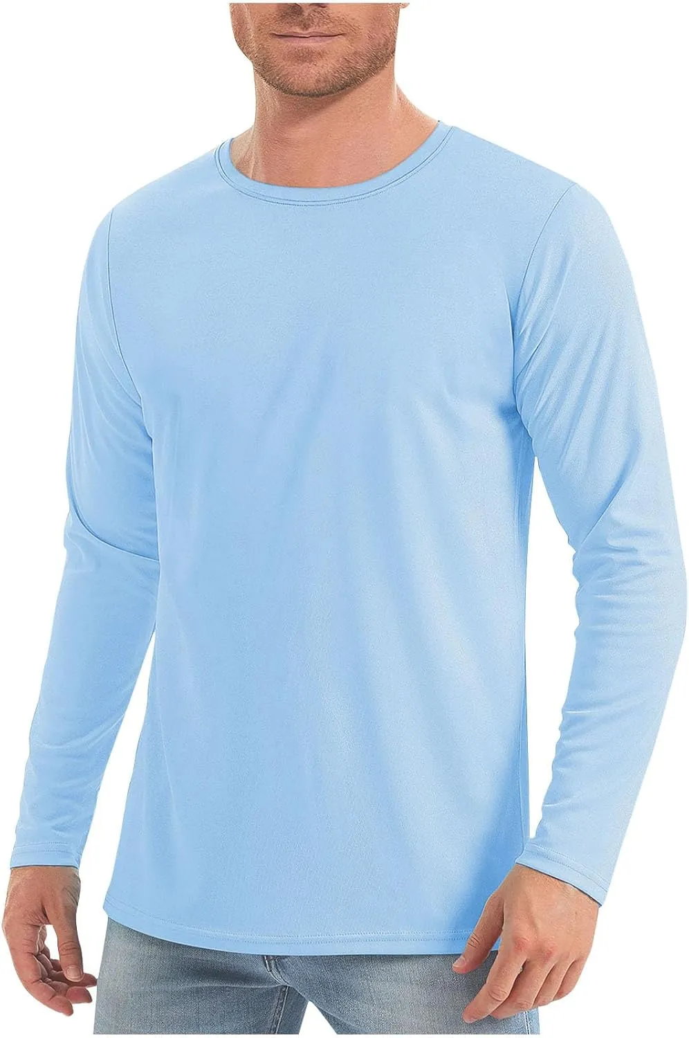 Men's UPF 50  Rash Guard Swim Fishing Sun Shirts Long Sleeve SPF UV Sun Protection Tshirts for Outdoor Casual Workout