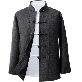 Men’s wedding suit, Chinese wedding suit, Wedding Tang Jacket, 2 color, mandarin collar