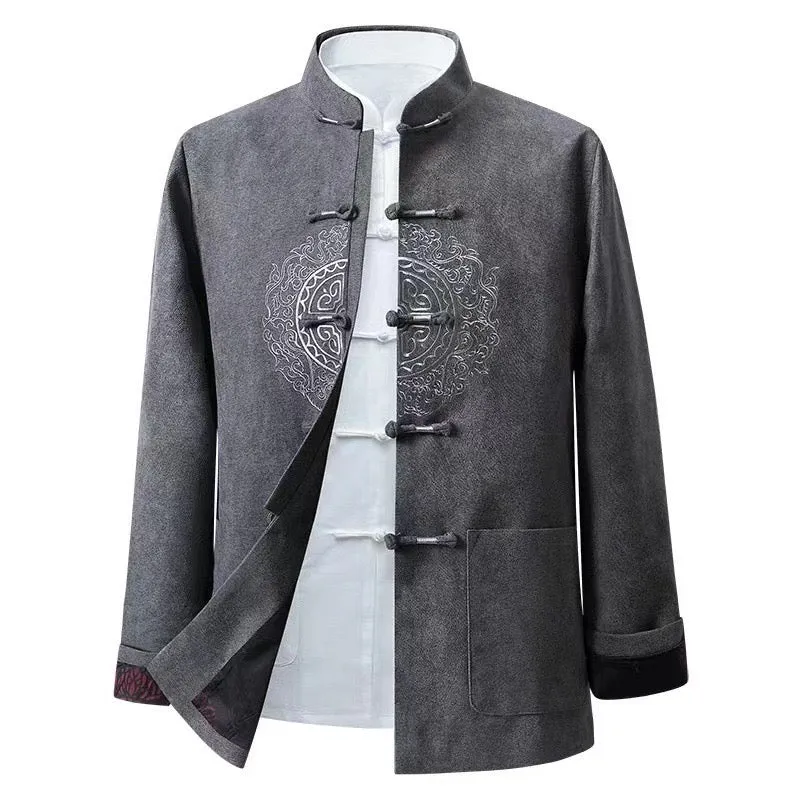 Men’s wedding suit, Chinese wedding suit, Wedding Tang Jacket, 3 color, mandarin collar