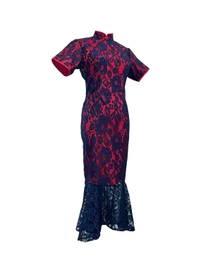 Mermaid Tail Lace Cheongsam