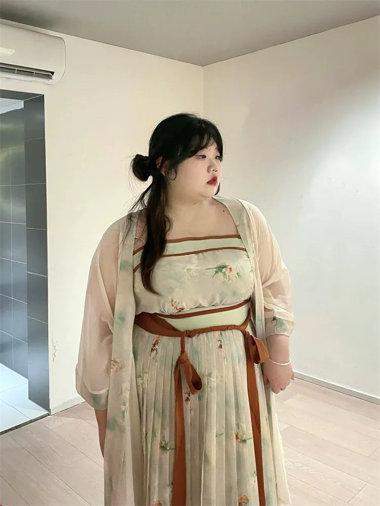 Misty Rain 烟雨 Modernized Song Dynasty Goldfish Plus Size Ruqun Set
