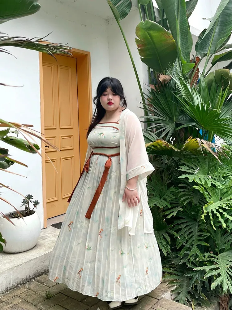 Misty Rain 烟雨 Modernized Song Dynasty Goldfish Plus Size Ruqun Set