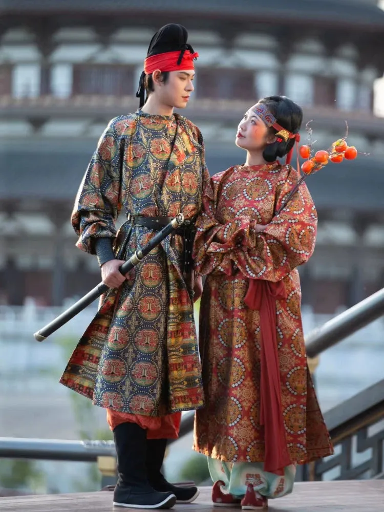 Mogao 莫高 Tang Dynasty Unisex Mandala Brocade Yuanlingpao Robe